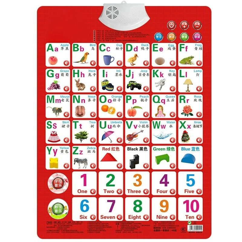 Kids Education Alphabet Numbers - 숫자 알파벳 카드 책 배우기 아기