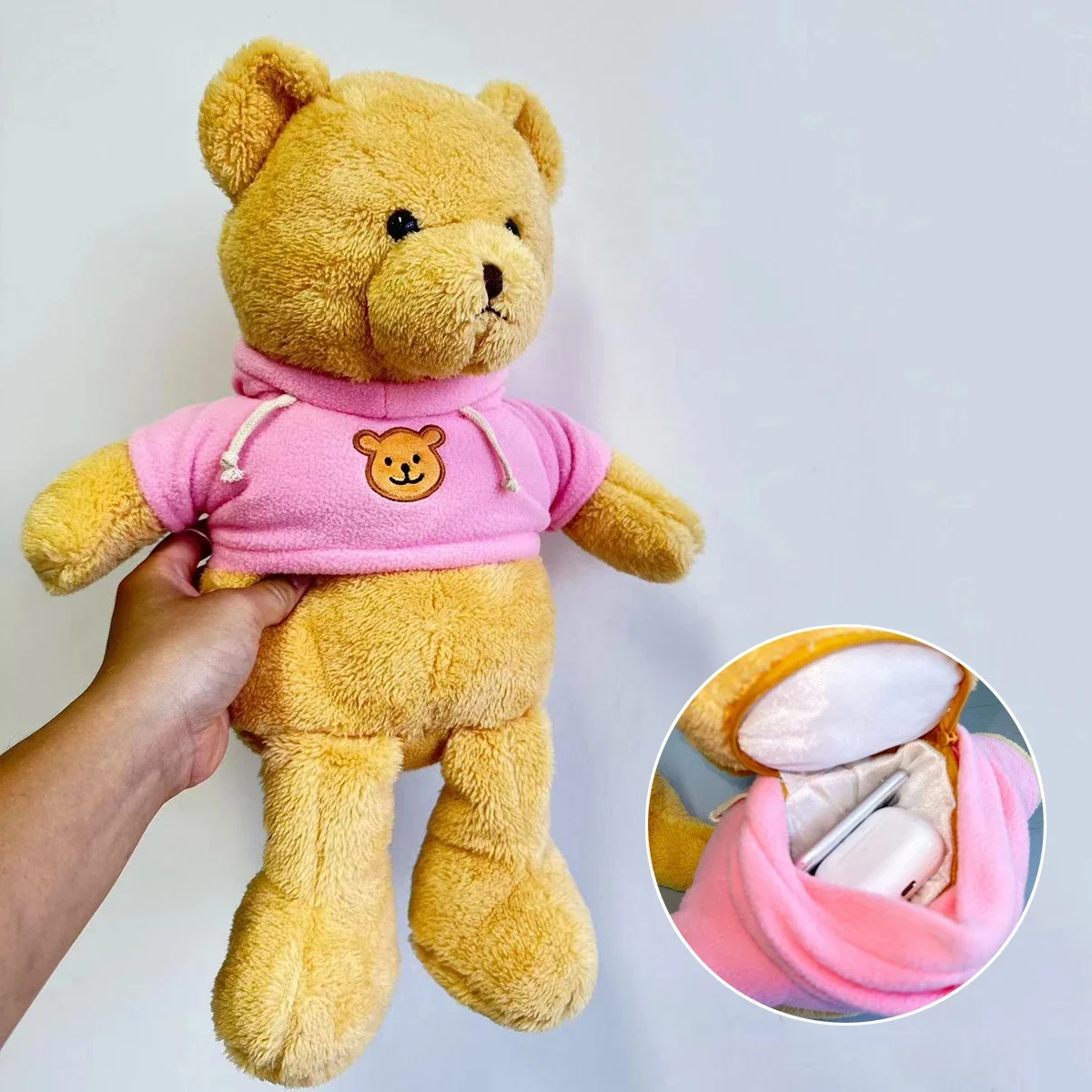 Kids Education Money - 숨겨진 금고 40cm 플러시 곰 저장