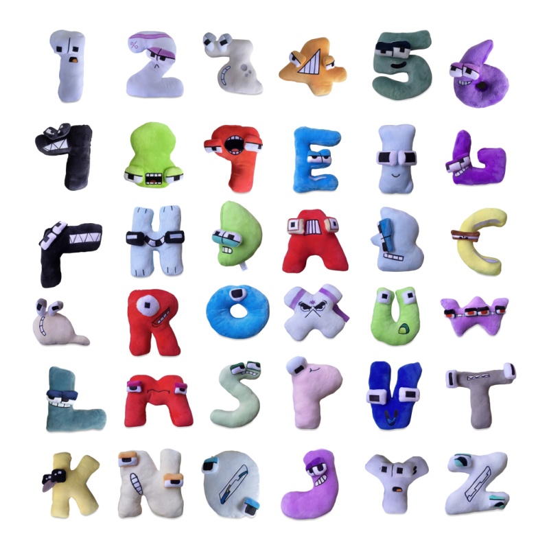 Kids Education Alphabet Numbers - 26개 알파벳 & 숫자 봉제인형 세트,