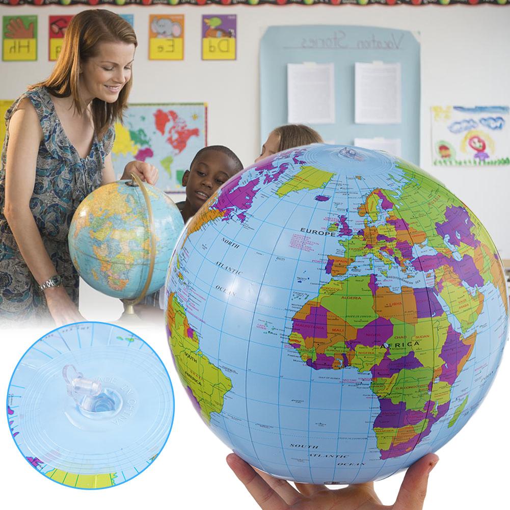Educational Globe For Kids - 12/16인치 팽창식 지구본 비치볼 장난감 지도