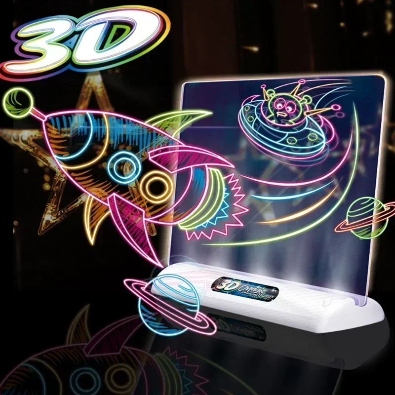Kids Education Foundation - 3D 매직 드로잉 보드 LED 글로우