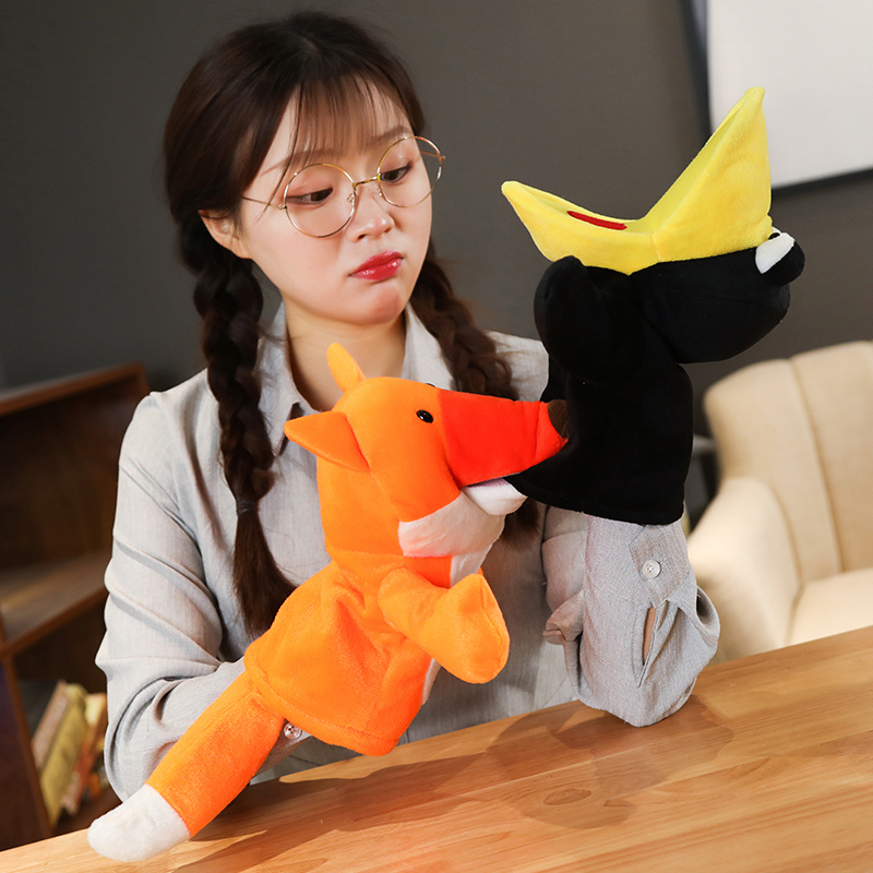 25cm 여우 까마귀 아기 손 인형 플러시 장난감 만화 - Kids Education Story 리뷰 및 가격