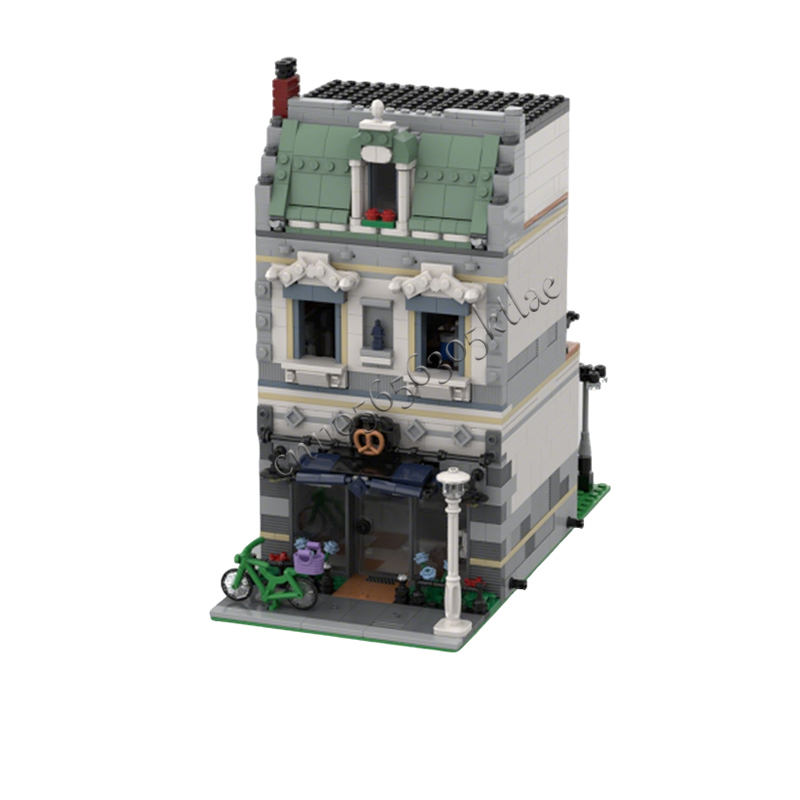 1268PCS MOC 도시 스트리트 뷰 모듈형 3층 베 - Kids Education Story 리뷰 및 가격