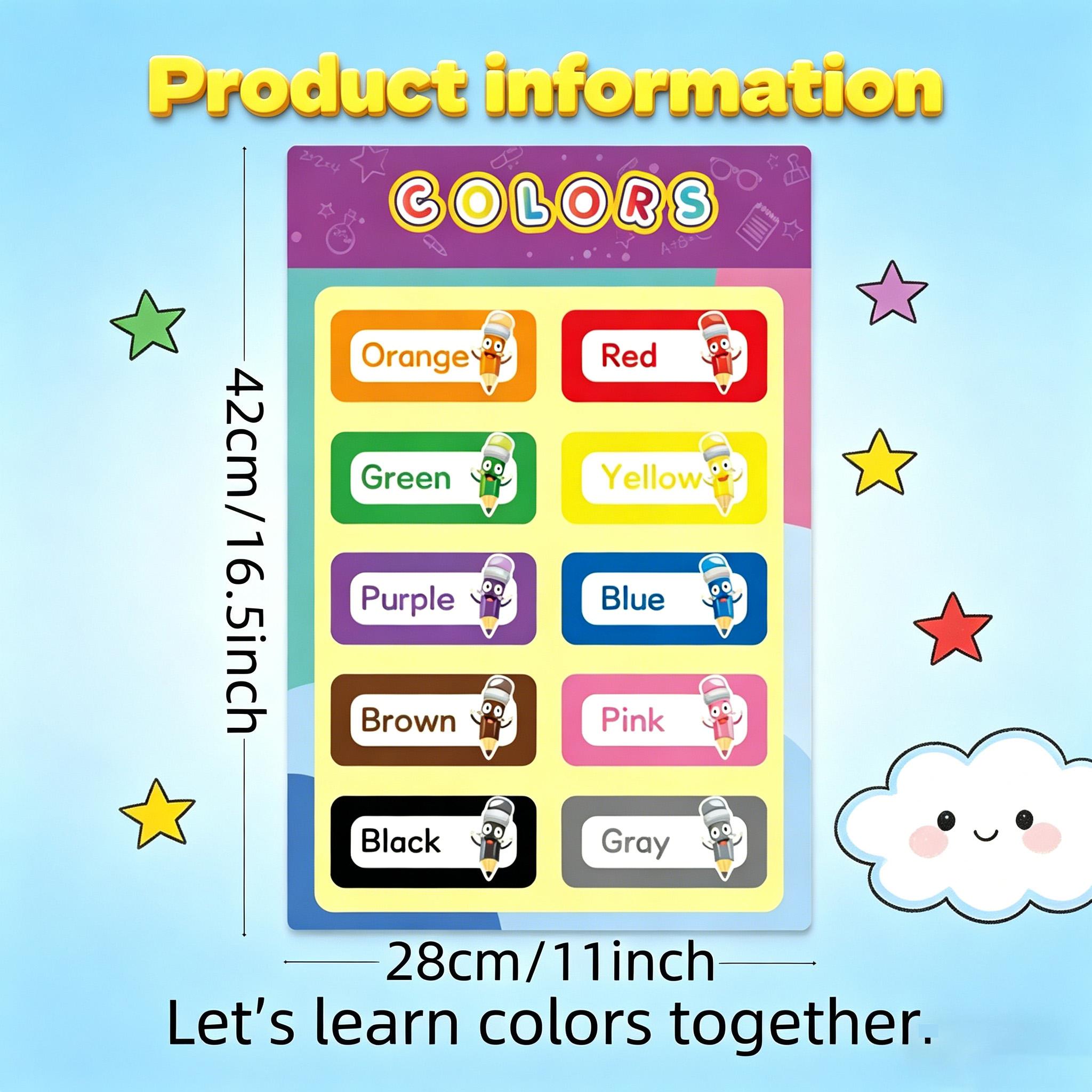 1-3세 유아를 위한 16개 교육용 포스터, 3-5세  - Kids Education Alphabet Numbers 리뷰 및 가격