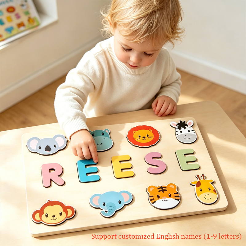 몬테소리 맞춤형 나무 퍼즐 맞춤 아기 이름 퍼즐 보드  - Kids Education Name 리뷰 및 가격