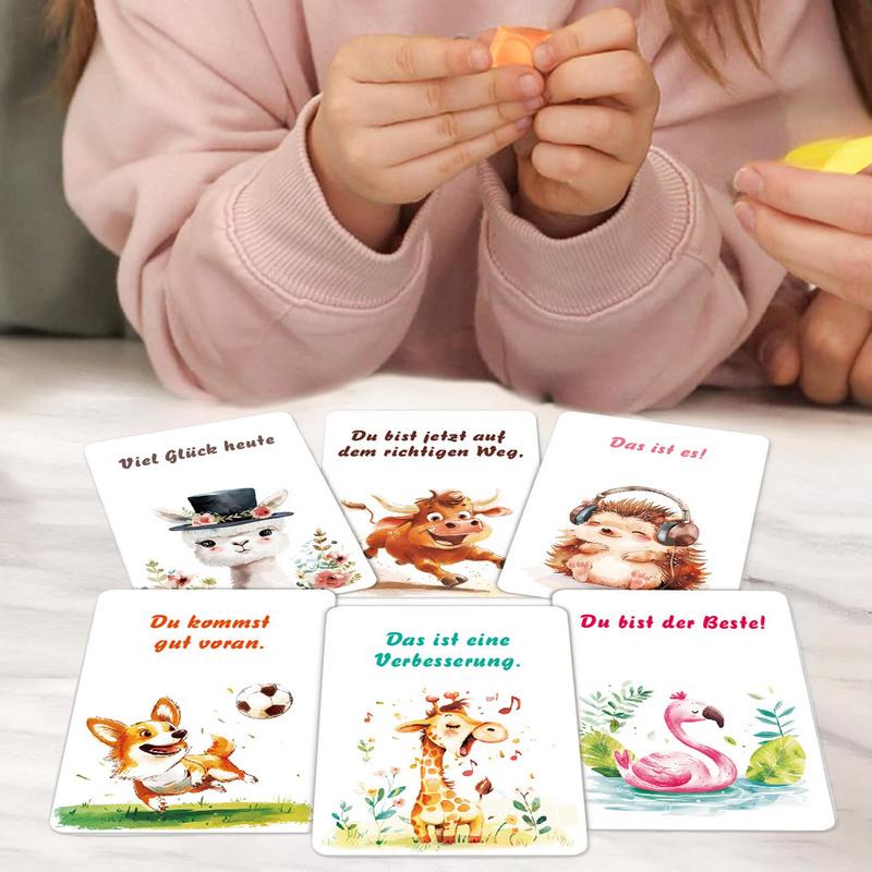 어린이를위한 권한 부여 카드 32 독일어 마음 챙김 플 - Kids Education Quotes 리뷰 및 가격