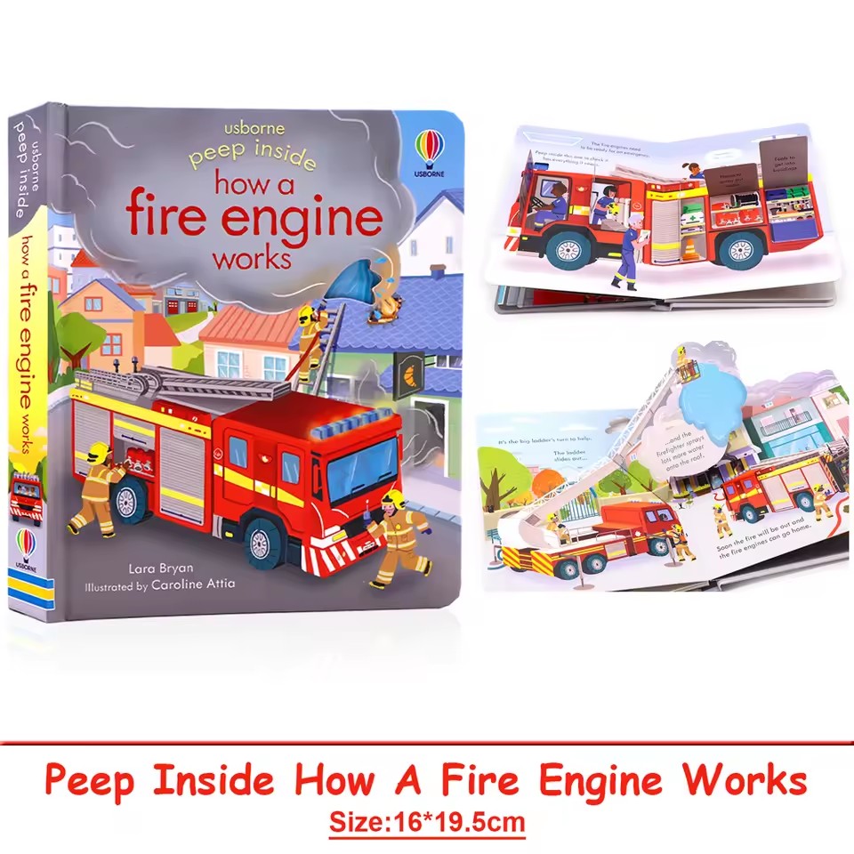 Usborne Peep Inside How A Fire - Kid Educational 리뷰 및 가격