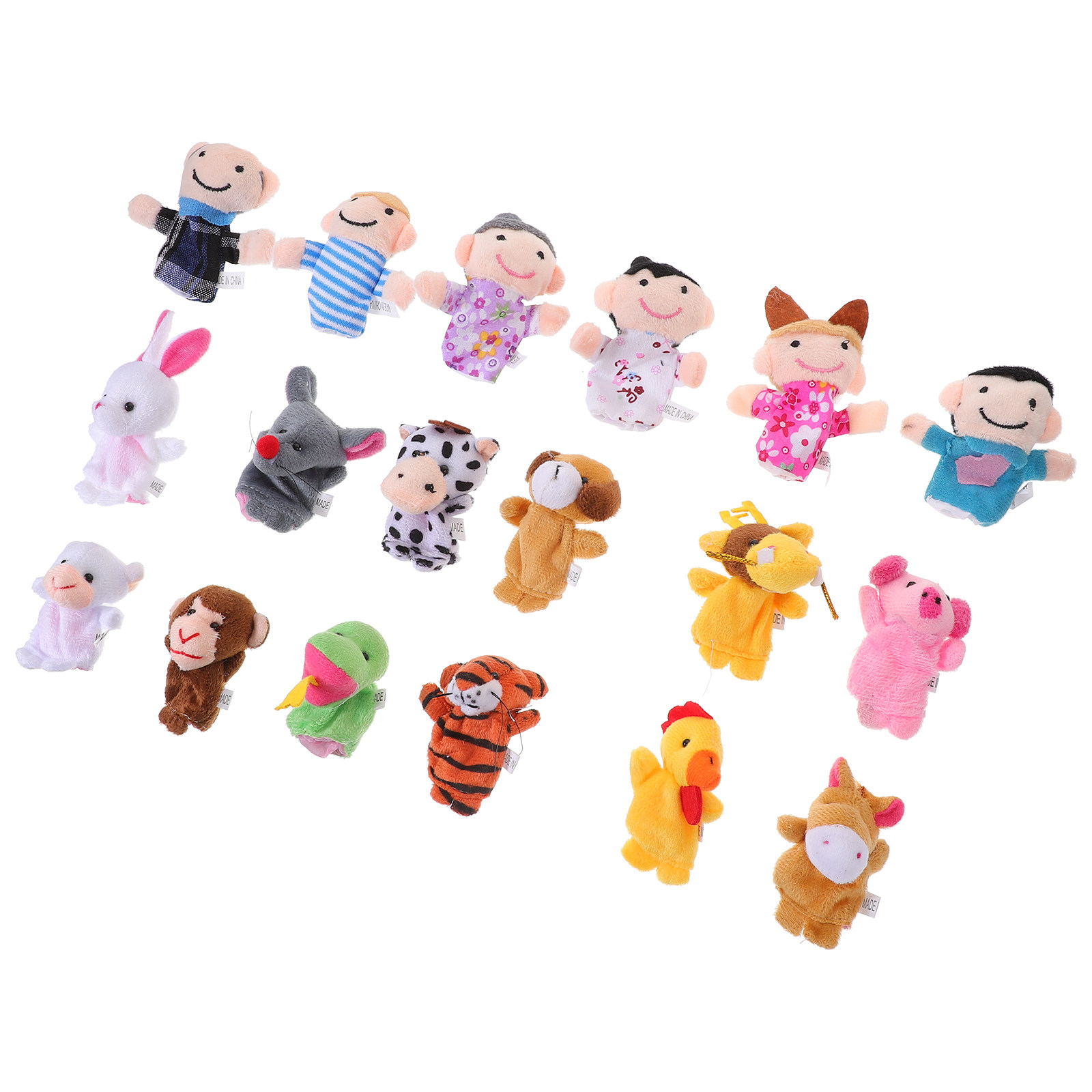 18개 동물 손가락 인형 세트 10마리 동물 6명 가족 - Kids Education Story 리뷰 및 가격