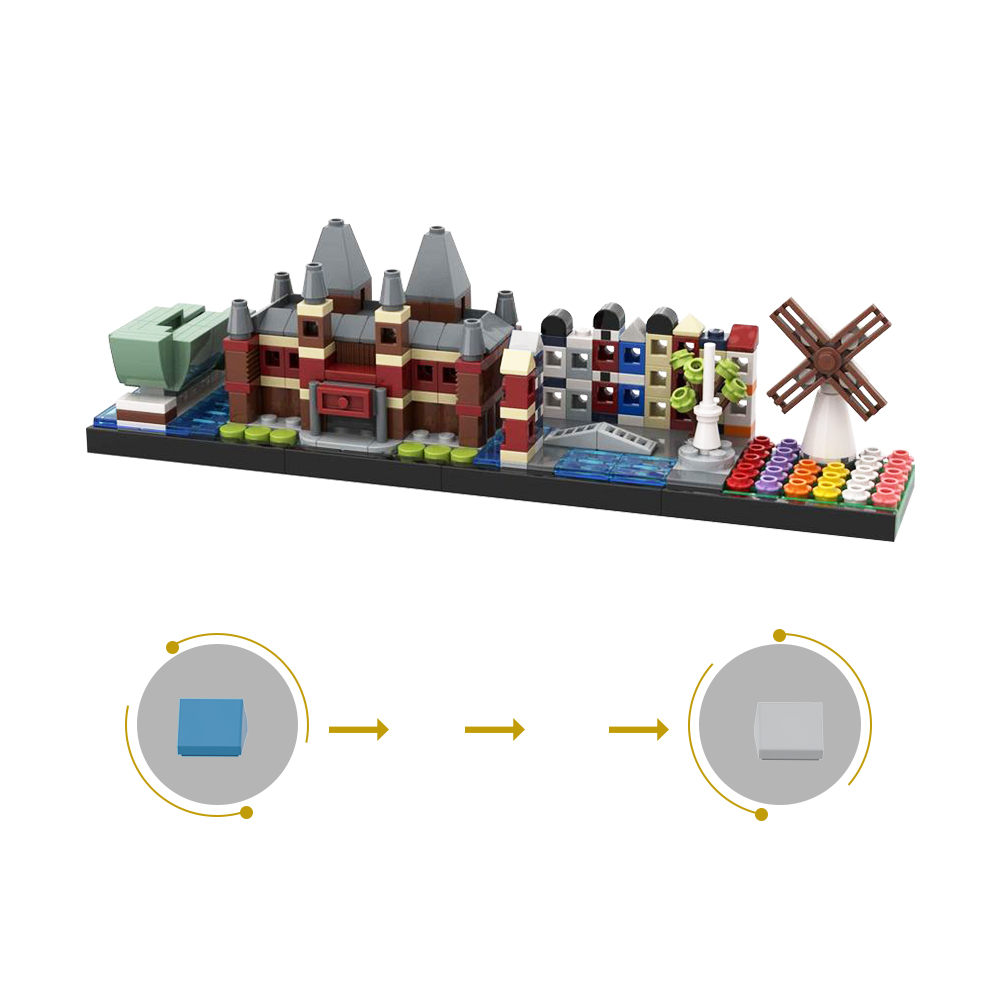MOC 시티 무비 암스테르담 스카이라인 빌딩 블록 하우 - Kids Education Pdf 리뷰 및 가격