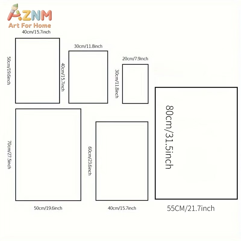 AZNM 교육용 알파벳 숫자 프레임리스 캔버스 벽 예술 - Kids Education Alphabet Numbers 리뷰 및 가격