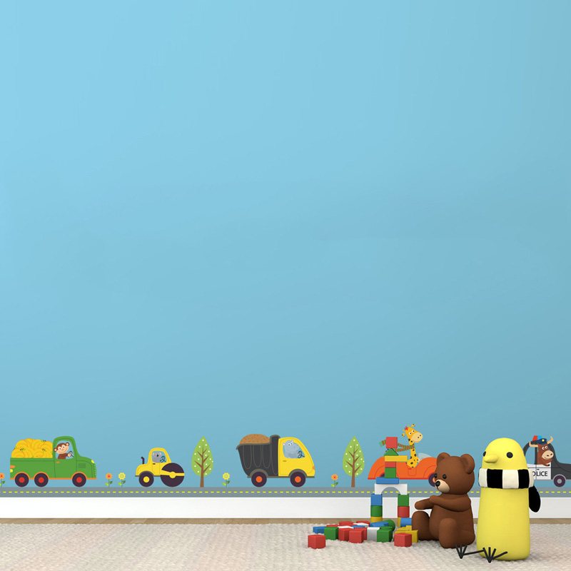만화 동물 자동차 벽 스티커, 어린이 방 보육원 장식  - Kids Education Quotes 리뷰 및 가격
