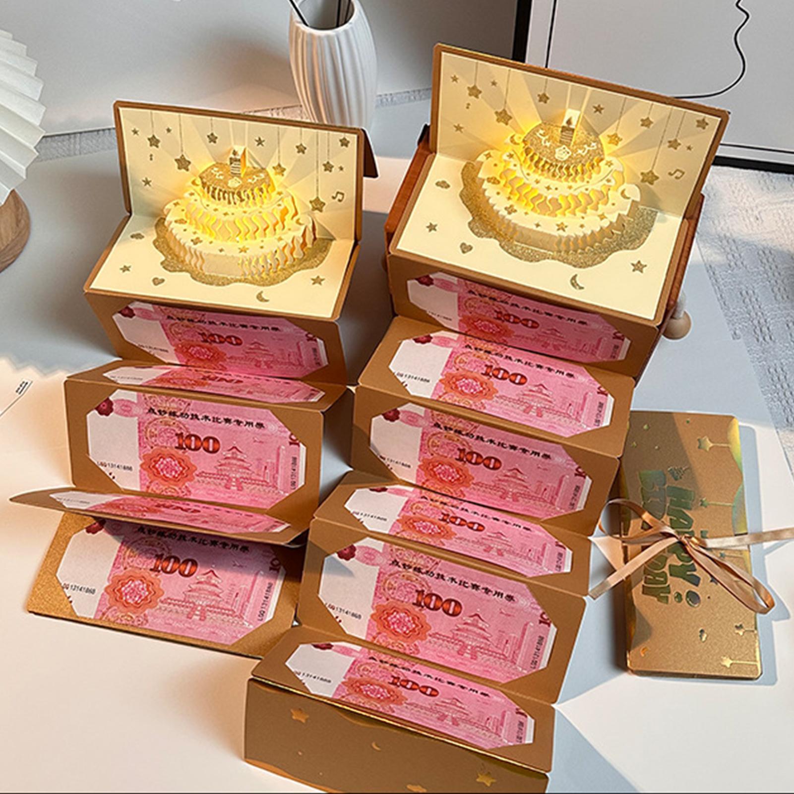 3D 케이크 생일 돈 봉투 6칸 라이트 뮤직 카드 현금 - Kids Education Money 리뷰 및 가격